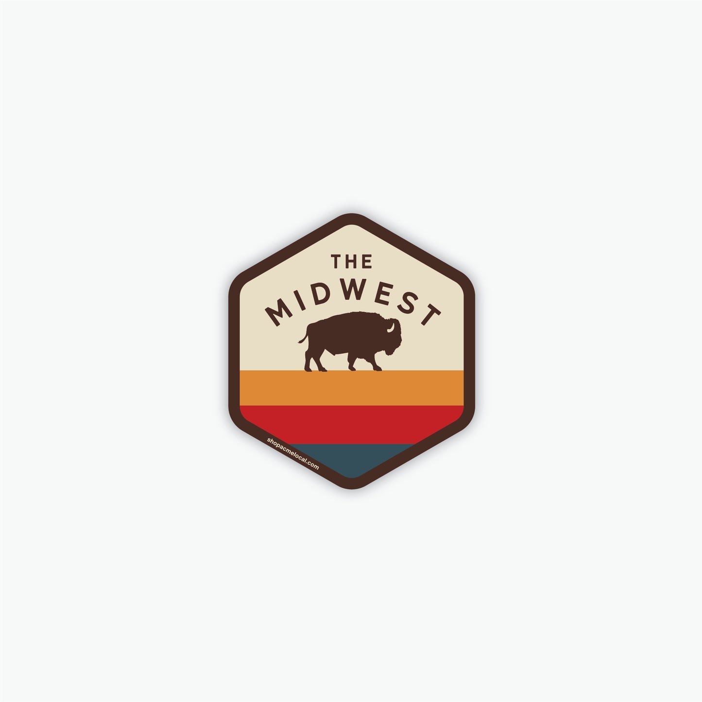 Midwest Buffalo Hexagon Mini Sticker