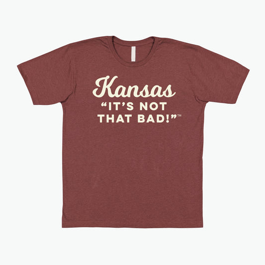 Kansas "It's Not That Bad!" Clay/Cream Tee