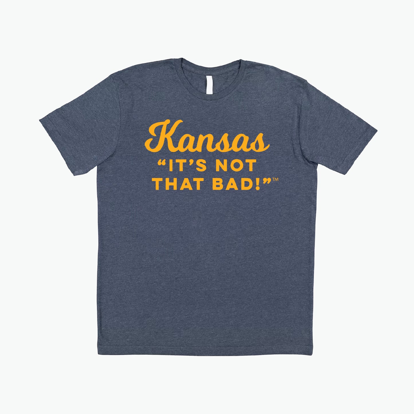 Kansas "It's Not That Bad!" Navy/Gold Tee