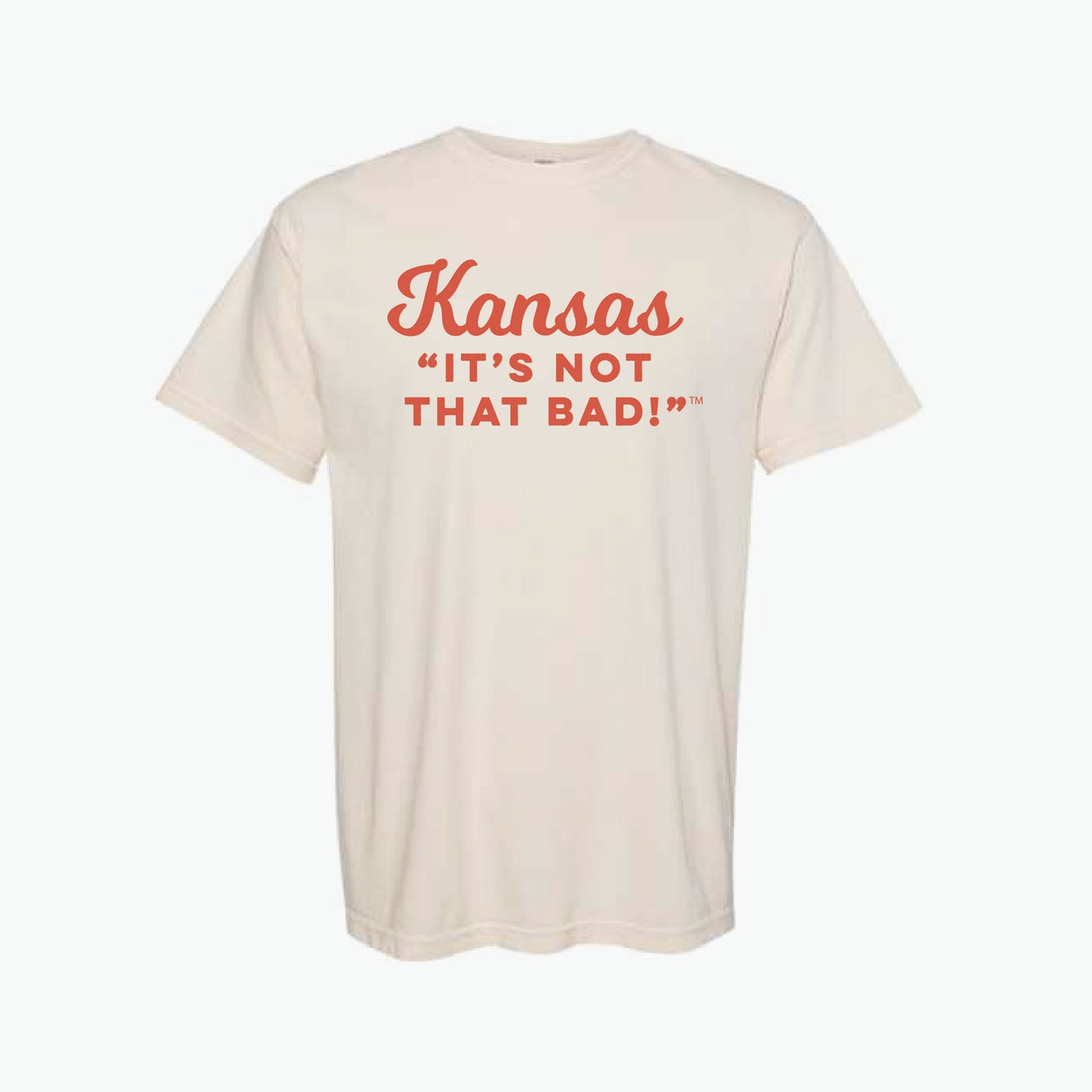 Kansas "It's Not That Bad!" Ivory/Orange Tee