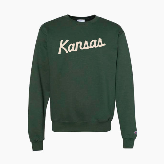 Kansas Script Crewneck Sweatshirt