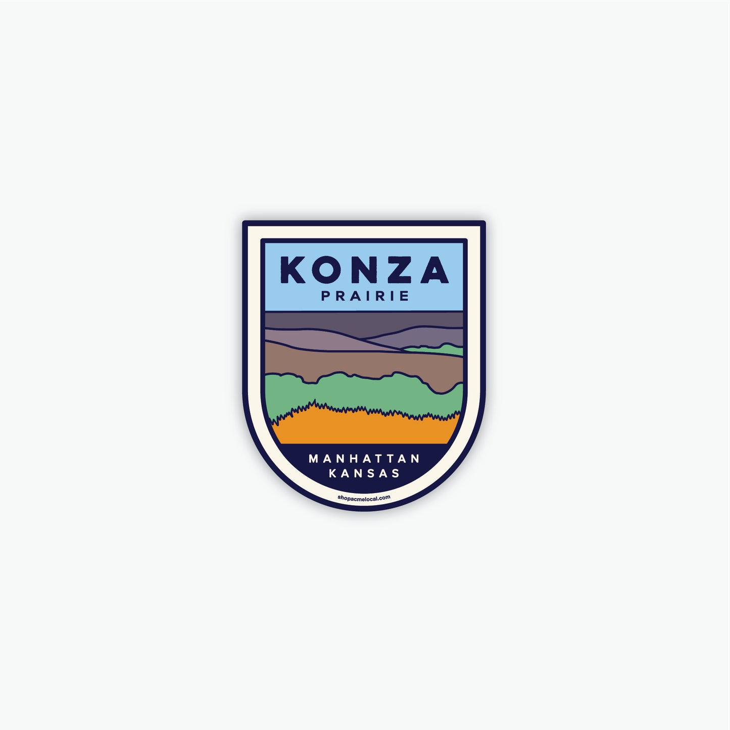 Konza Landscape Badge Mini Sticker