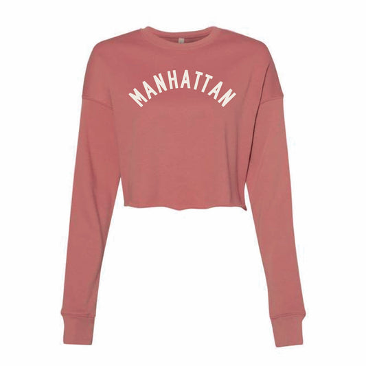 Manhattan Arch Crop Crewneck Sweatshirt