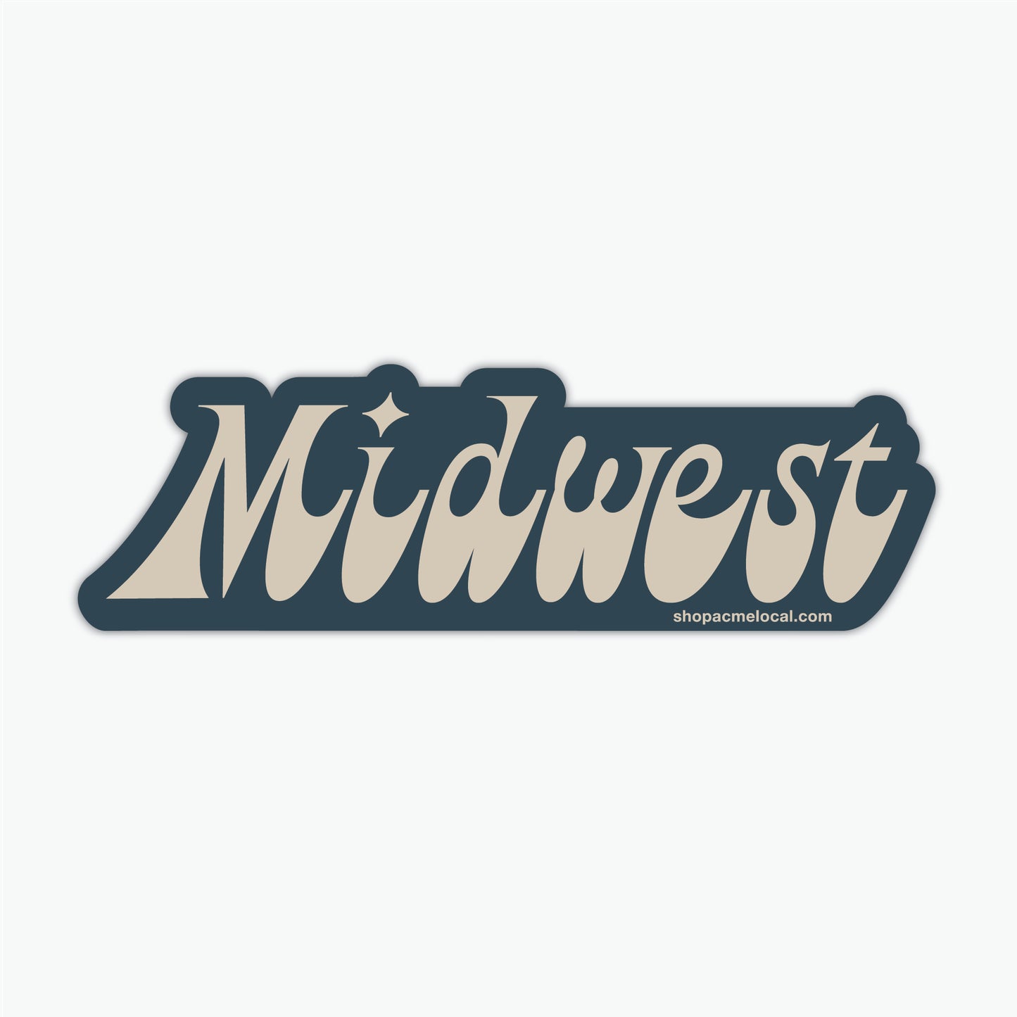 Midwest Funky Text Sticker