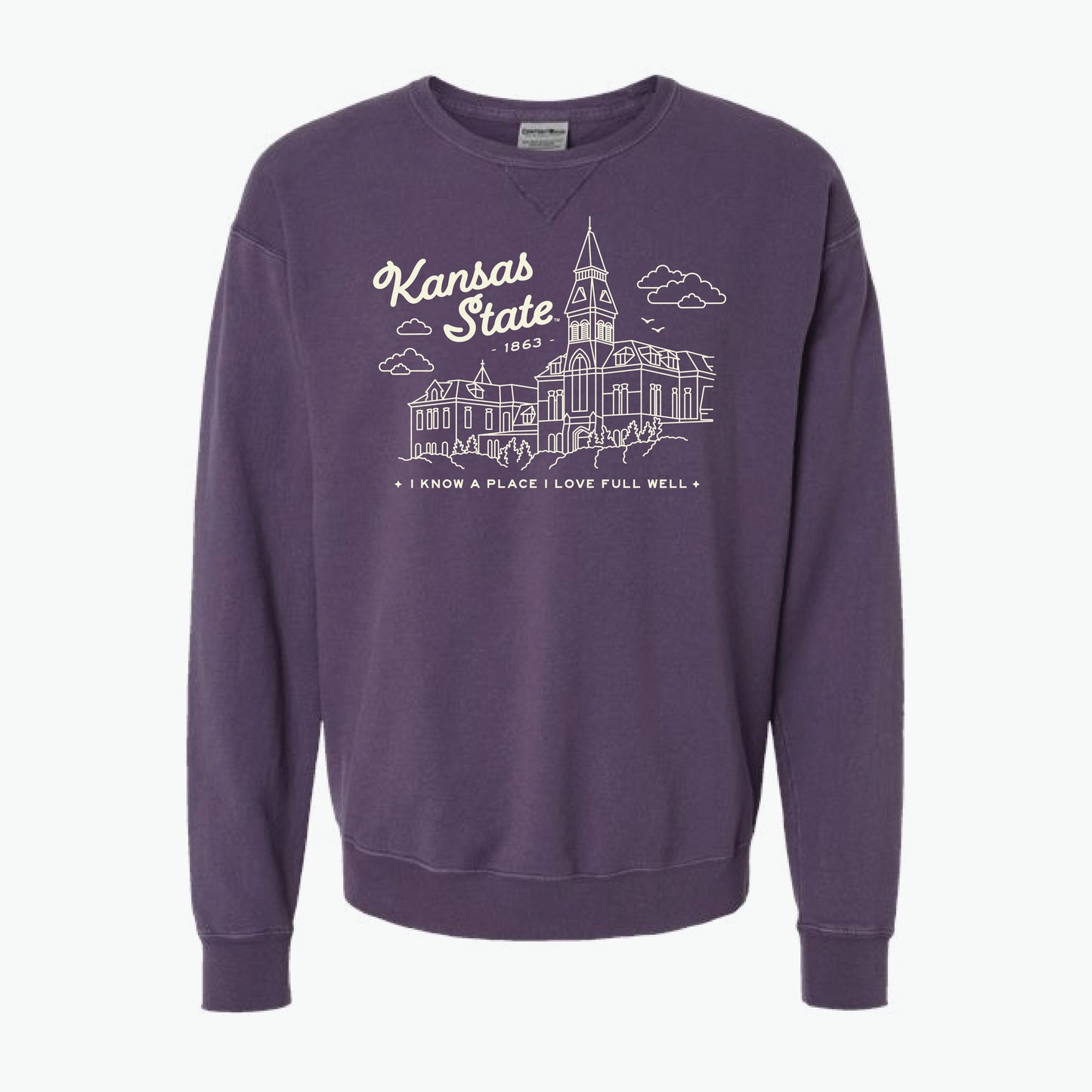 Anderson Hall Purple/Cream Crew