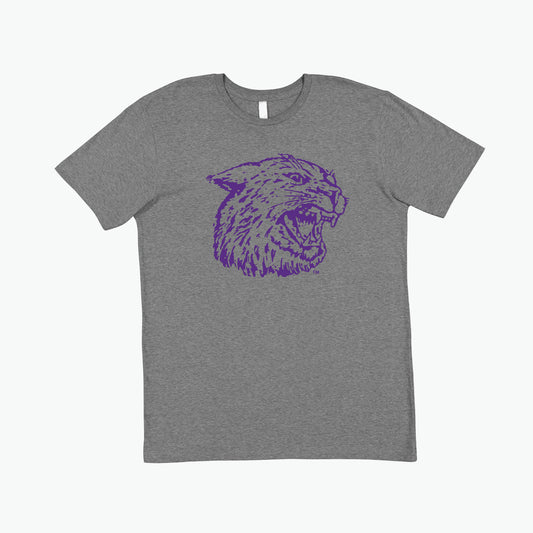 Angry Cat Profile Grey Tee