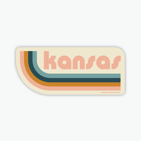 Kansas Pastel Swoop Sticker