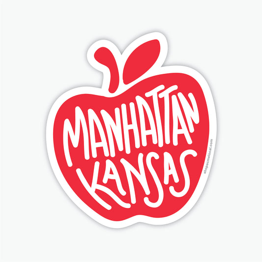 Manhattan Kansas Apple Sticker