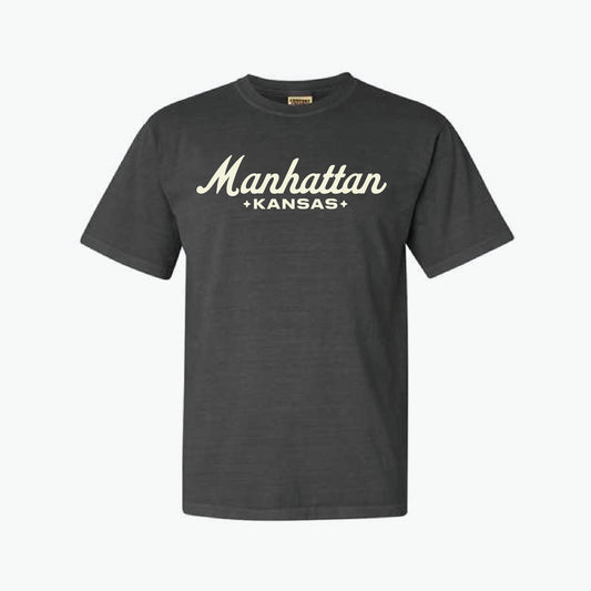 Manhattan Starlight Script Pepper Tee