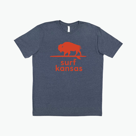 Surf Kansas Navy/Orange Tee