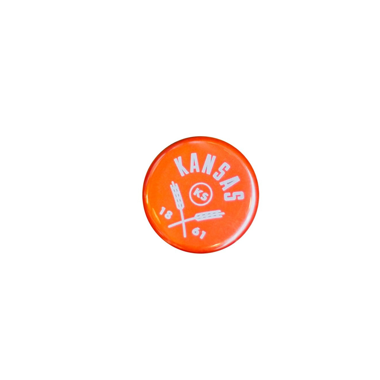 Kansas Wheat Red Button