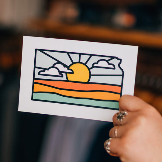 Kansas Geo Sunrise Postcard