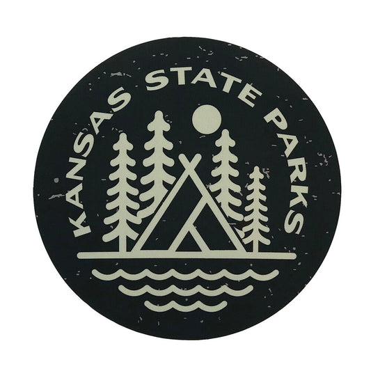 Kansas State Parks Black Sticker