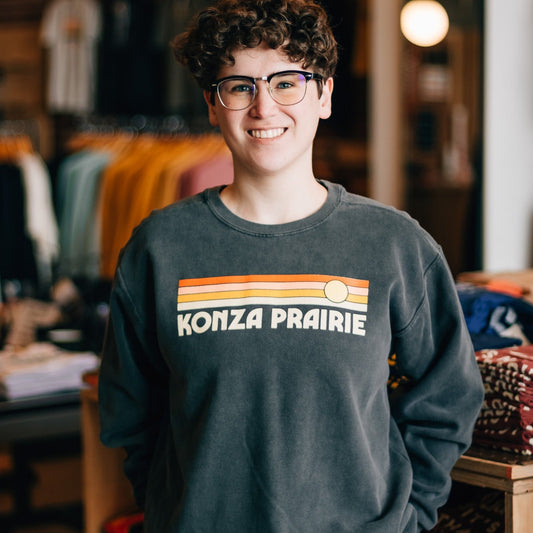 Konza Rectangle Sunset Crewneck Sweatshirt