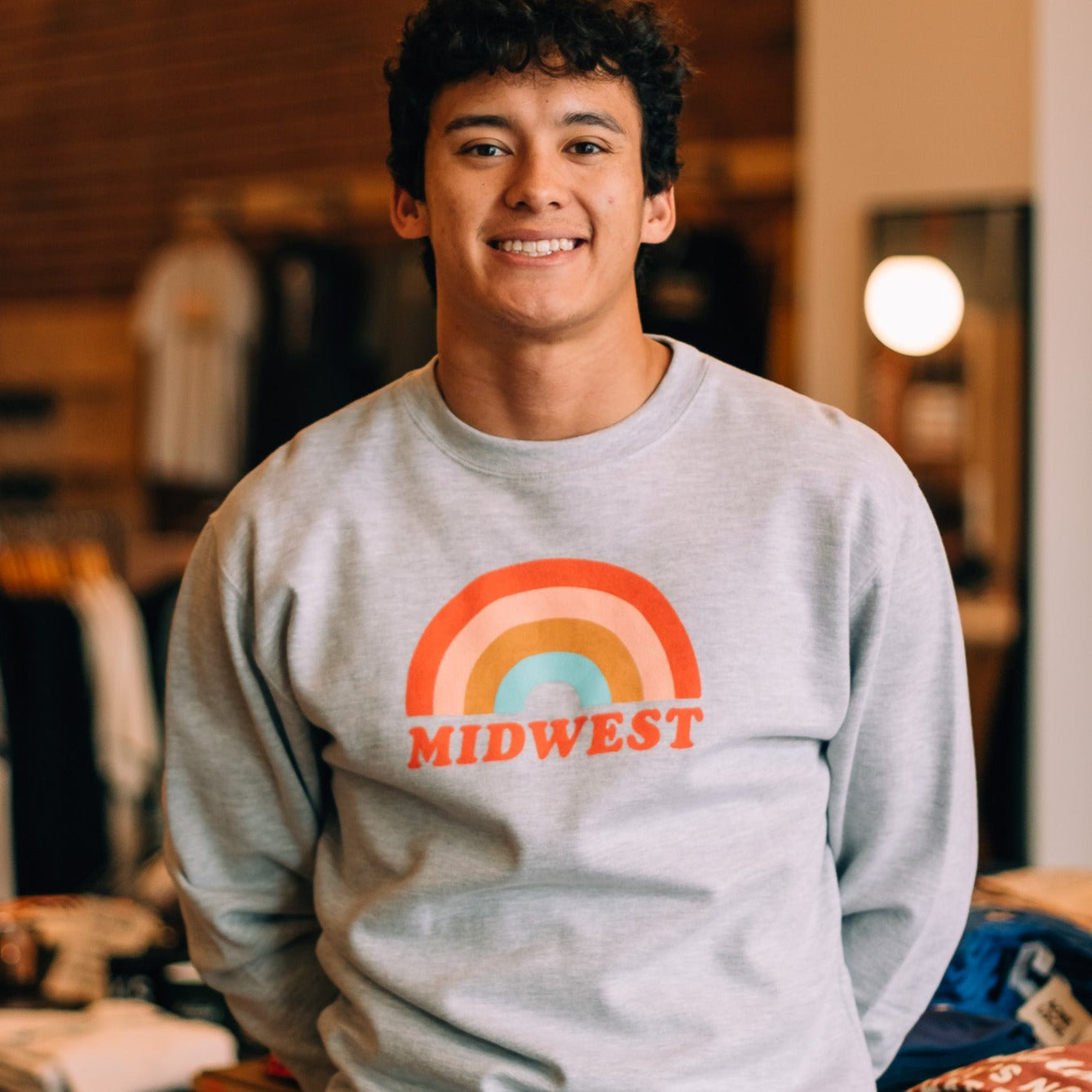 Midwest Cooper Rainbow Crewneck Sweatshirt