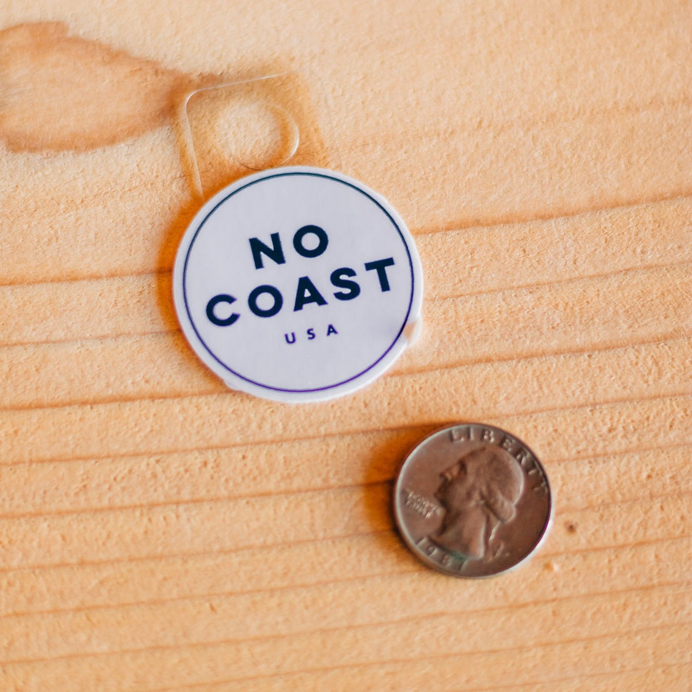 Mini No Coast White Sticker