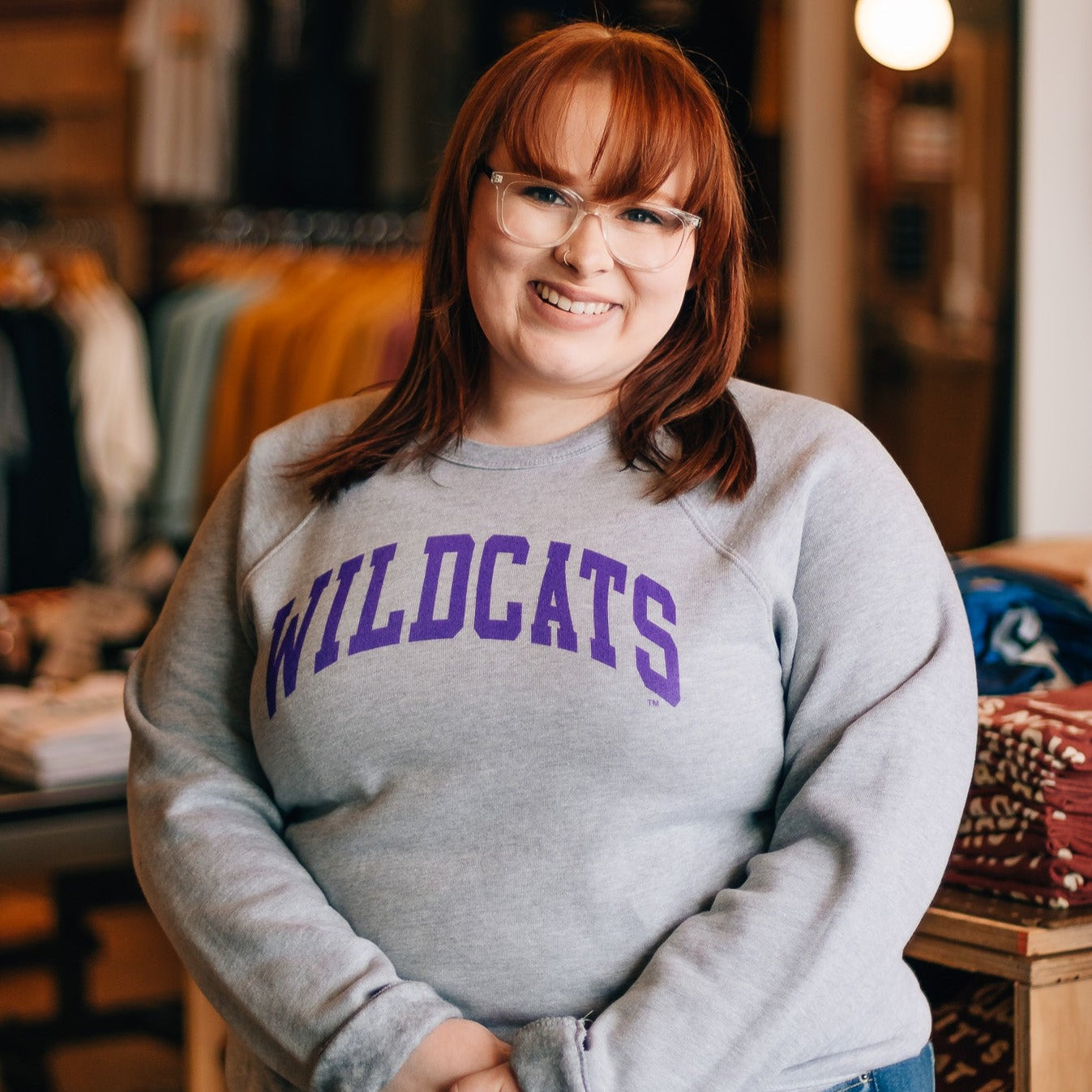 Wildcats Block Arch Crewneck