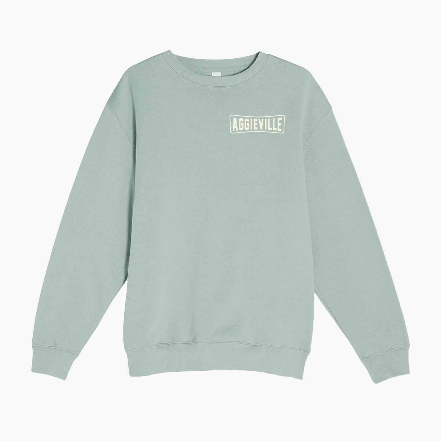 Aggieville Roadside Retro Seafoam/Cream Crewneck Sweatshirt