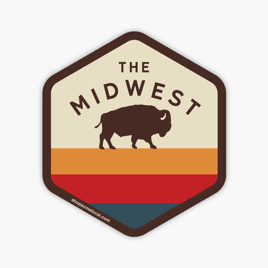 Midwest Buffalo Hexagon Sticker