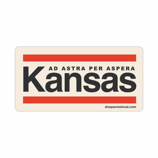 Kansas Helvetica Sticker