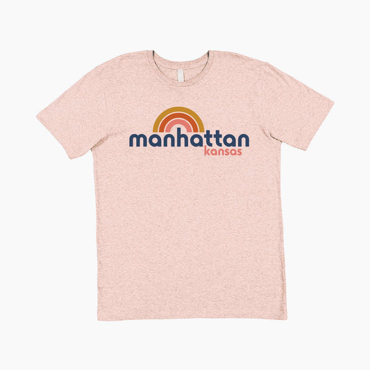 Manhattan Retro Rainbow Peach Tee