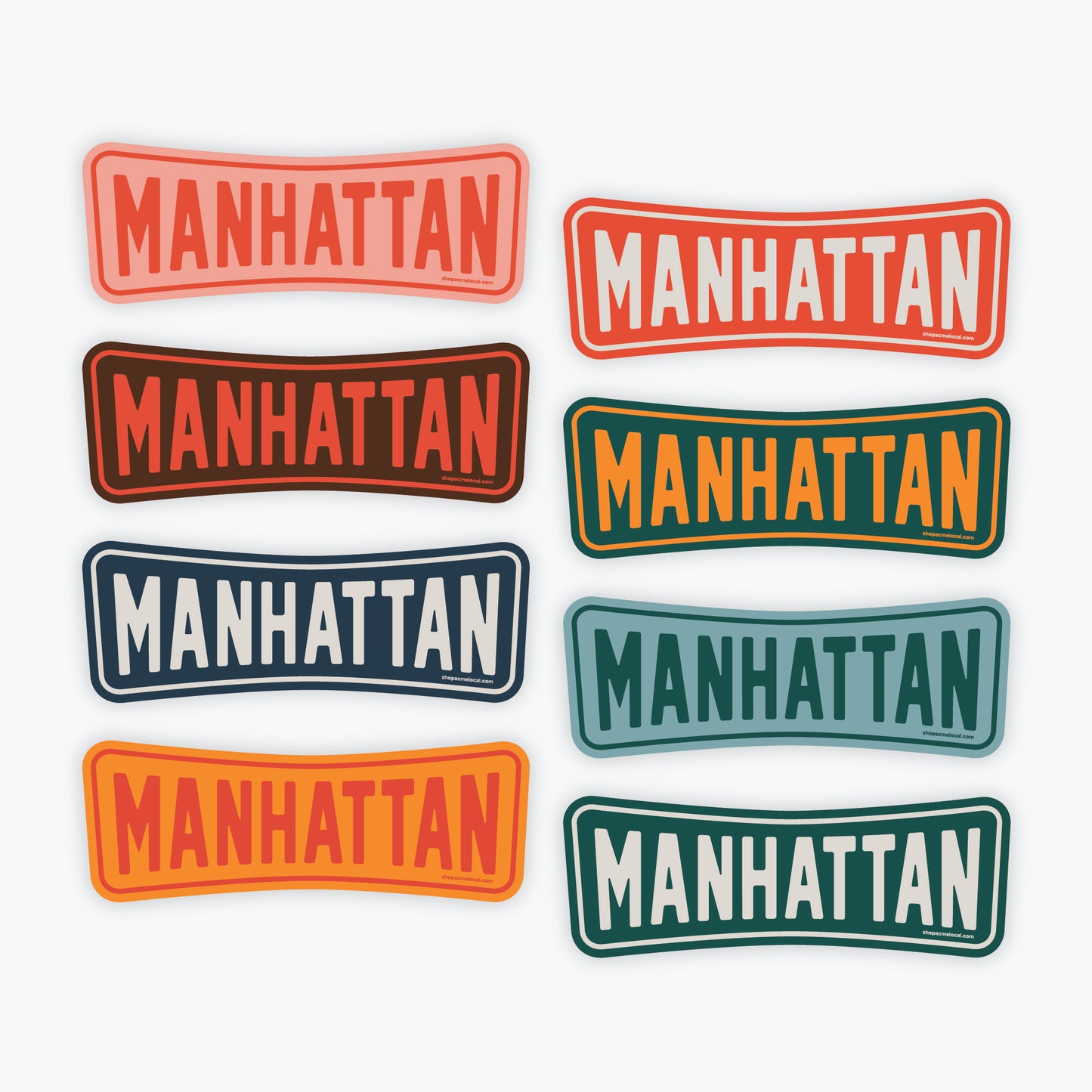 Manhattan Roadside Retro Sticker