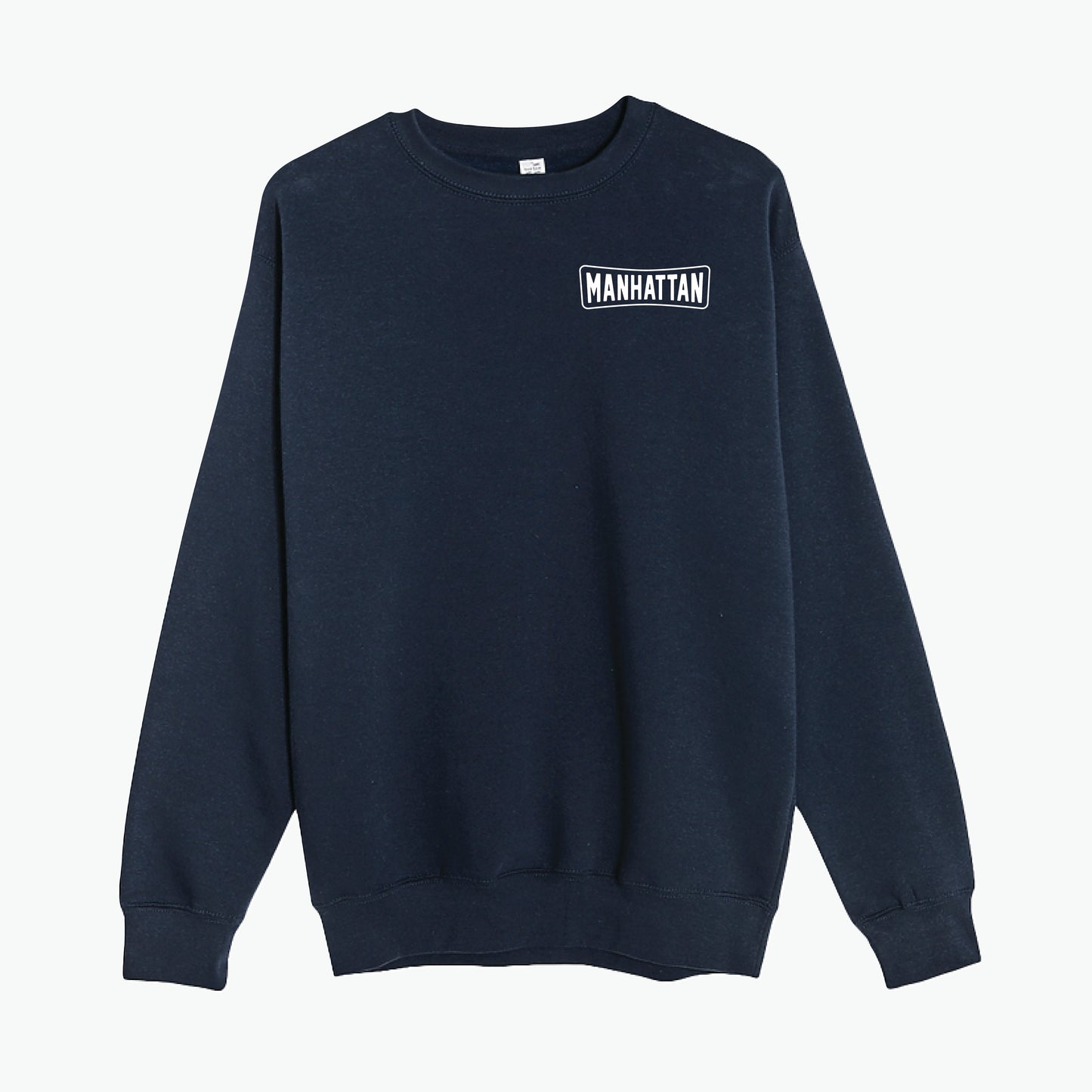 Manhattan Roadside Retro Navy/White Crewneck Sweatshirt