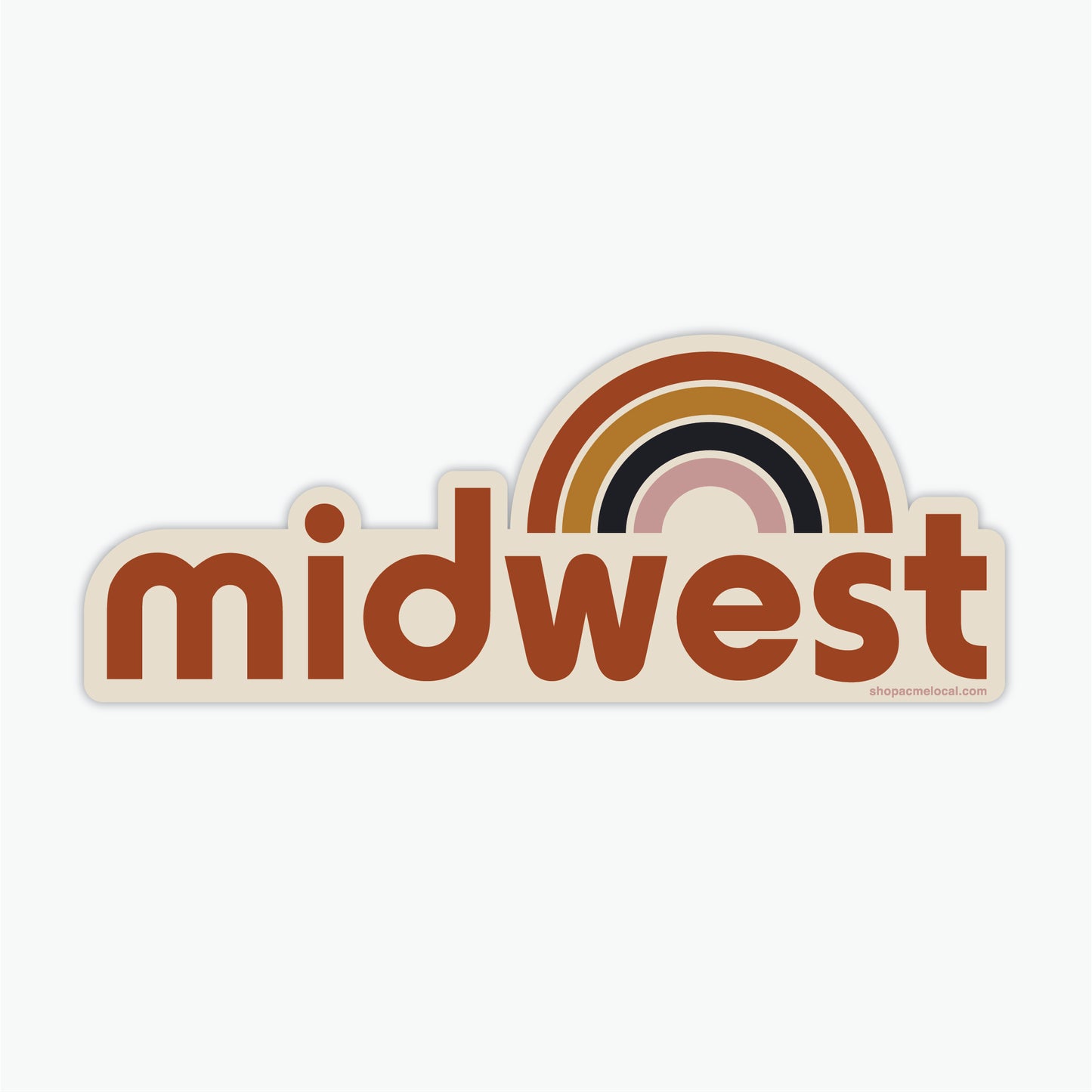 Midwest Classic Retro Rainbow Sticker