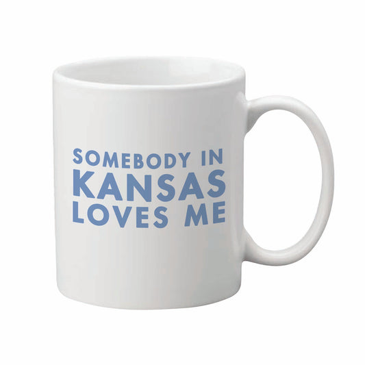 Somebody in Kansas Love Me Ceramic Mug