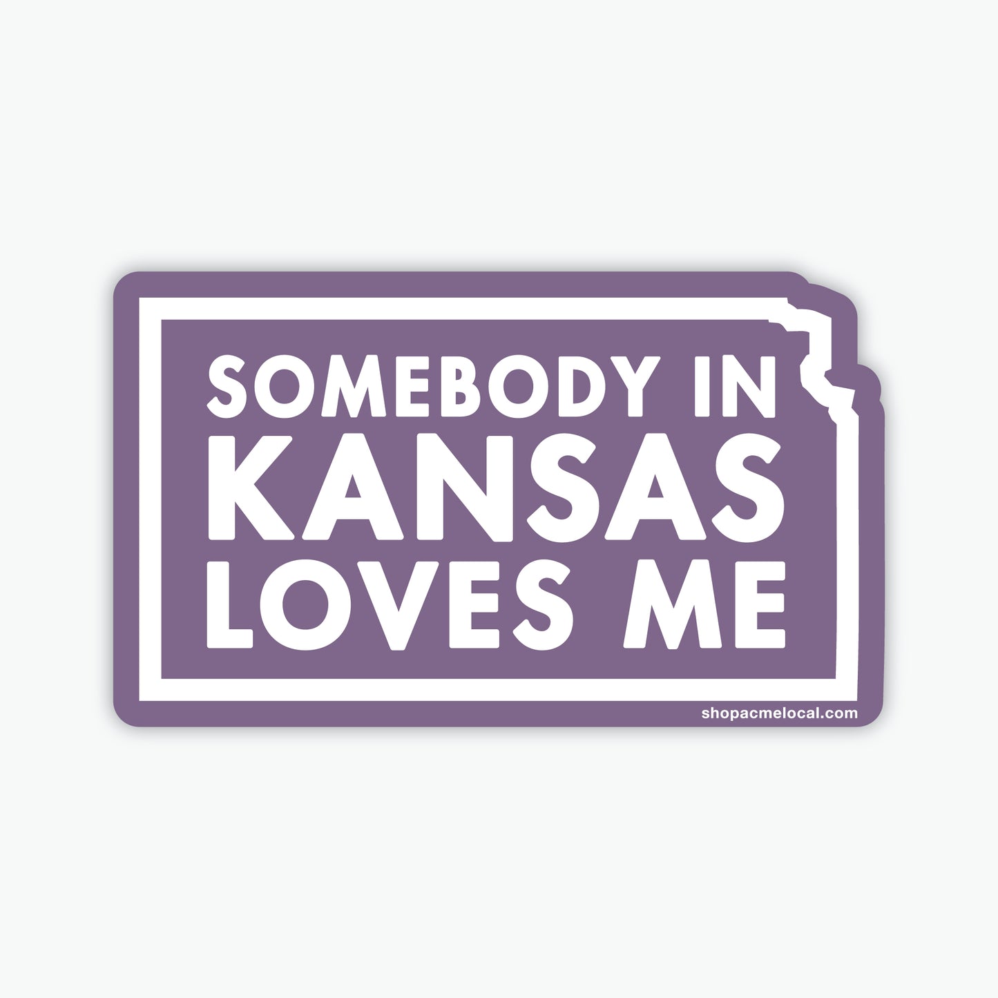 Somebody in Kansas Loves Me Sticker