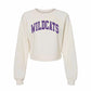 Wildcats Block Arch Crop Crewneck Sweatshirt