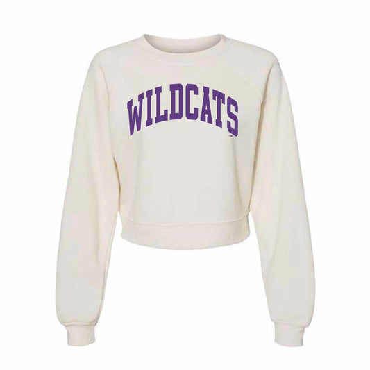 Wildcats Block Arch Crop Crewneck Sweatshirt