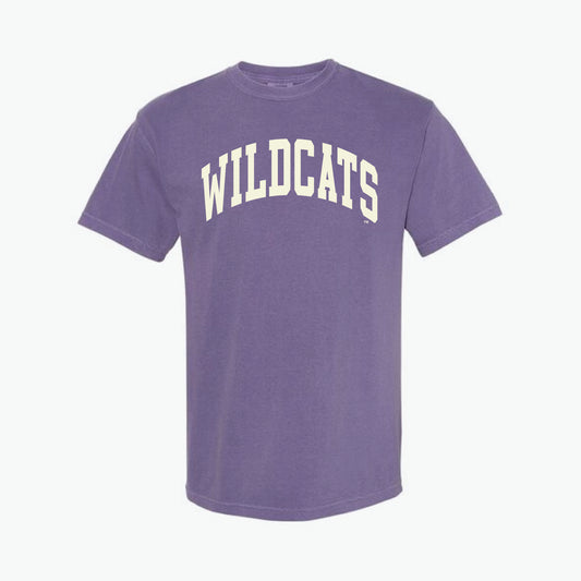 Wildcats Block Arch Purple Tee