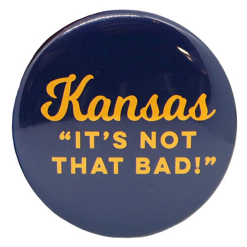 Kansas "It's Not That Bad!" Navy/Gold Magnet