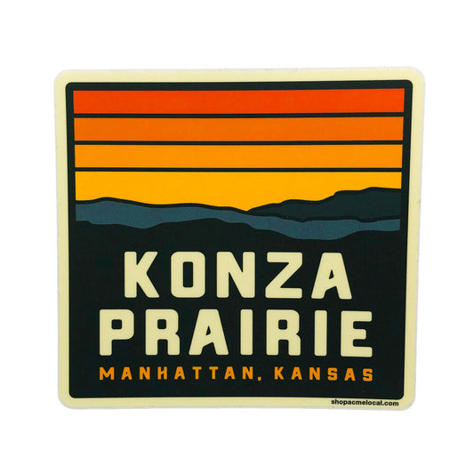 Konza Sunset Square Sticker