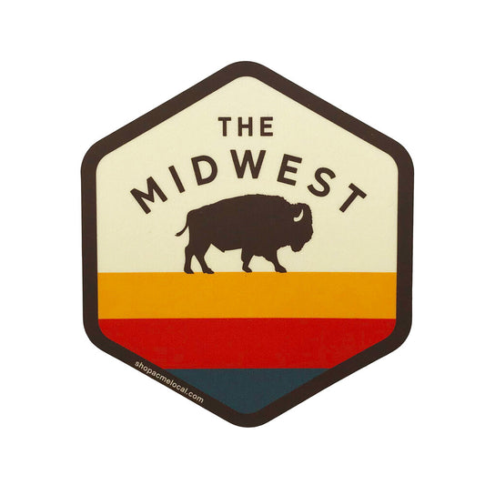 Midwest Buffalo Hexagon Sticker