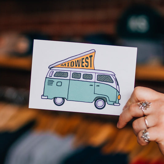 Midwest VW Camper Postcard