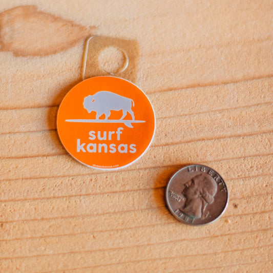 Mini Surf Kansas Orange Sticker