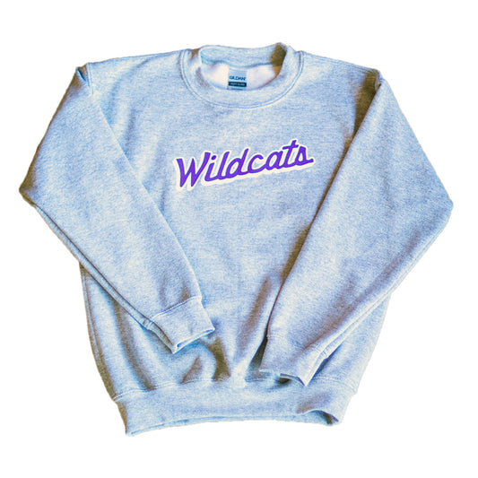 Wildcats Script Youth Crewneck Sweatshirt